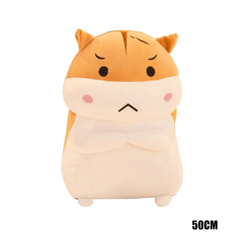 gray-Happy 30cm Очаровательная Толстая плюшевая игрушка хомяк кукла девочка Спальня Декор украшения кукла на день рождения для детей Almohada de peluche UYT магазин - Цвет: gray-Happy 30cm