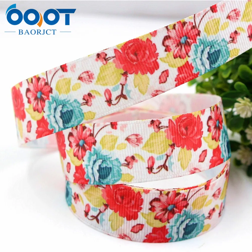 OOOT BAORJCT 175234 22 мм 10 ярд ленты с цветами Термальность печатным рисунком grosgrain