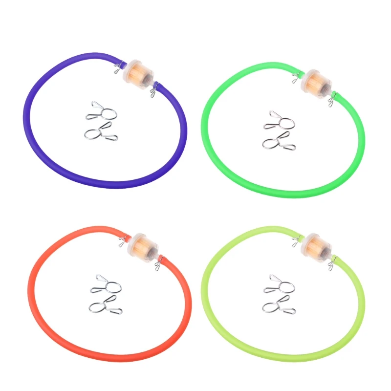 6 мм газовый топливный фильтр для бензиновых труб шланг + 4 зажима мото скутер