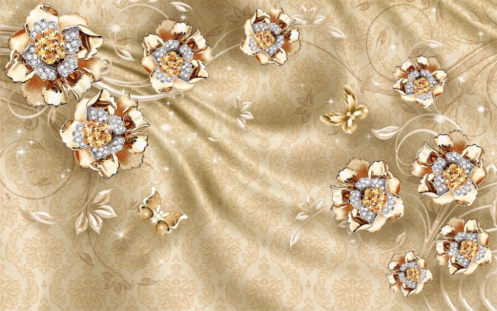 Custom Curtains Living room Flower Painting 3D Curtain For Window Beautiful Luxury Decoration | Дом и сад