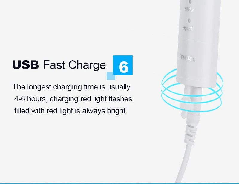 AZDENT USB кабель для AZ-1 Pro, AZ-3 Pro Sonic электрическая зубная щетка перезаряжаемая USB зарядка зубная щетка уход за полостью рта