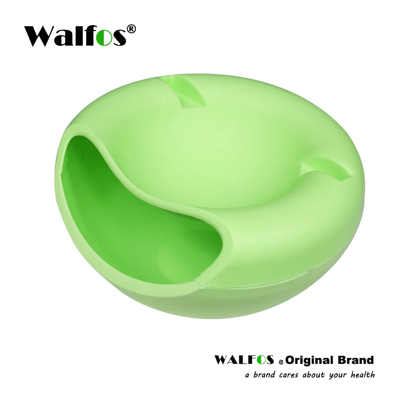 WALFOS Green WALFOS, коробка для хранения тарелок с сушеными фруктами, закуски, орех, фруктовый поднос, органайзер, семена дыни, коробка для хранения конфет, контейнер для еды - Цвет: WALFOS Green