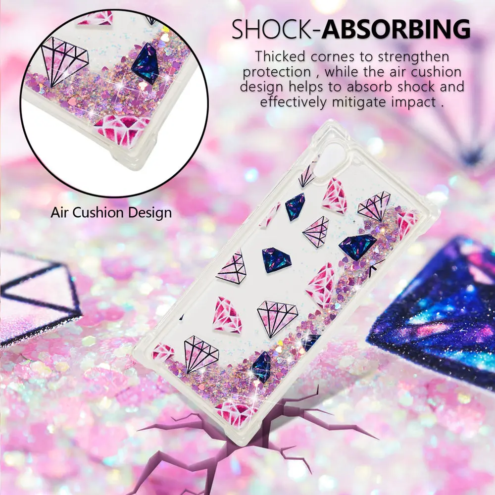 Unicorn Owl Case for Sony Xperia XA1 G3116 G3112 Dynamic Liquid Debris Quicksand Soft Back XA 1 G3121 Cover |