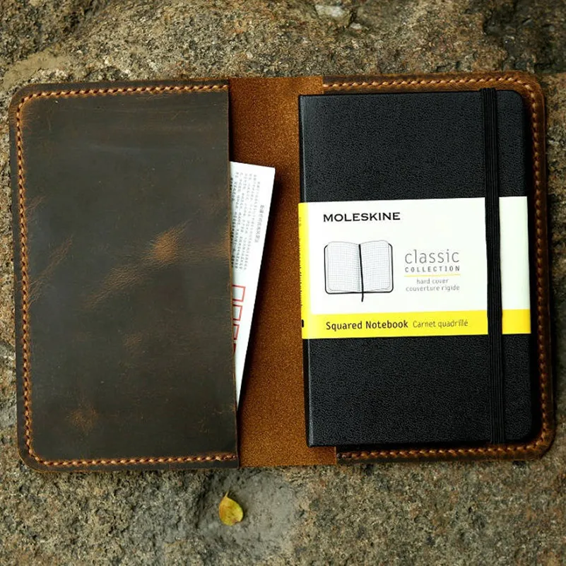 Кожаный чехол для ноутбука moleskine Классический с карманом тонкий кожаный Cahier Volant
