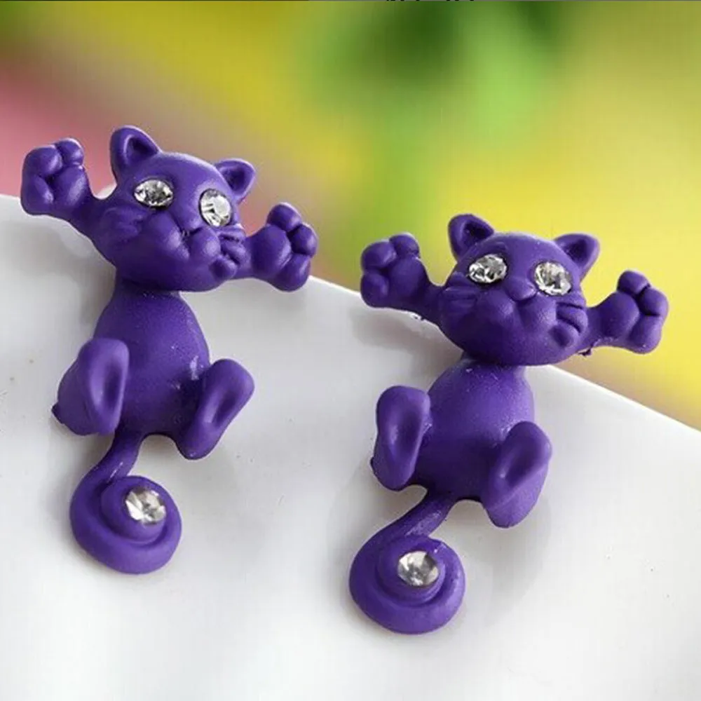 Серьги Tooayk женские серьги одиночки с рисунками животных кошек и котят