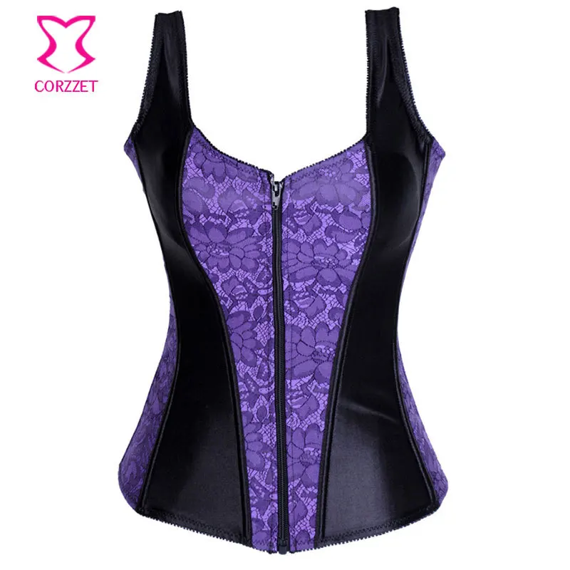 Черный и красный цветочный узор Готический корсетный корсет для груди Espartilhos E