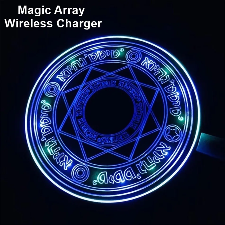Универсальное беспроводное зарядное устройство Magic Circle Qi, беспроводное быстрое зарядное устройство для iPhone X XS 8 7 samsung Xiaomi Redmi huawei Honor