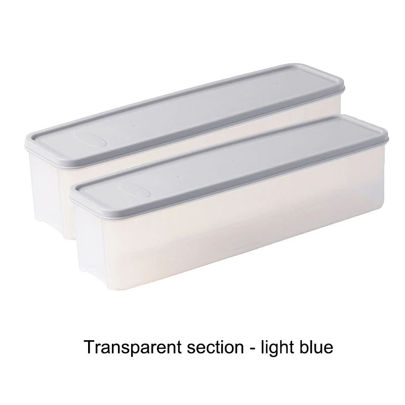 lightblue transparen Холодильник Еда Коробка для хранения с крышкой пластиковый ящик свежесть кухня лапши контейнер для фруктов UYT магазин - Цвет: lightblue transparen
