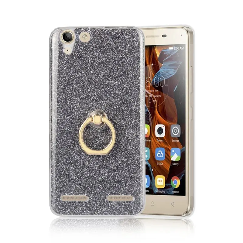 for Lenovo K5 Finger Grip Ring Holder Case Vibe Plus A6020 A 6020 Back Cover shiny Shell Coque Capa Hoesjes Etui |