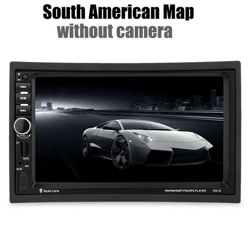South American map 7 дюймов 2 Din автомагнитола Wince система автозвука стерео Авто Аудио Bluetooth 1080P FM радио камера заднего вида дистанционное управление - Цвет: South American map
