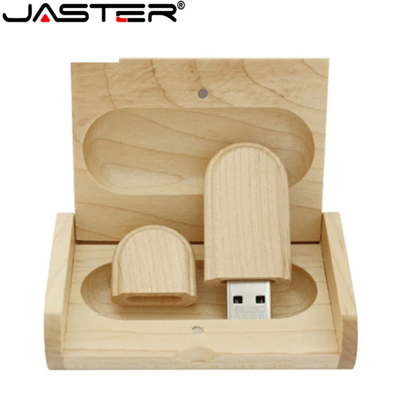 JASTER(более 10 шт бесплатный логотип) деревянная USB флешка клен дерево+ коробка Флешка 4 ГБ 8 ГБ 16 ГБ 32 ГБ карта памяти свадебный подарок