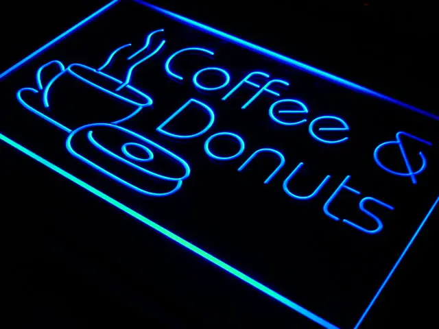 I310 открытый кофе и пончики кафе-бар светодиодный неоновый свет выключатель