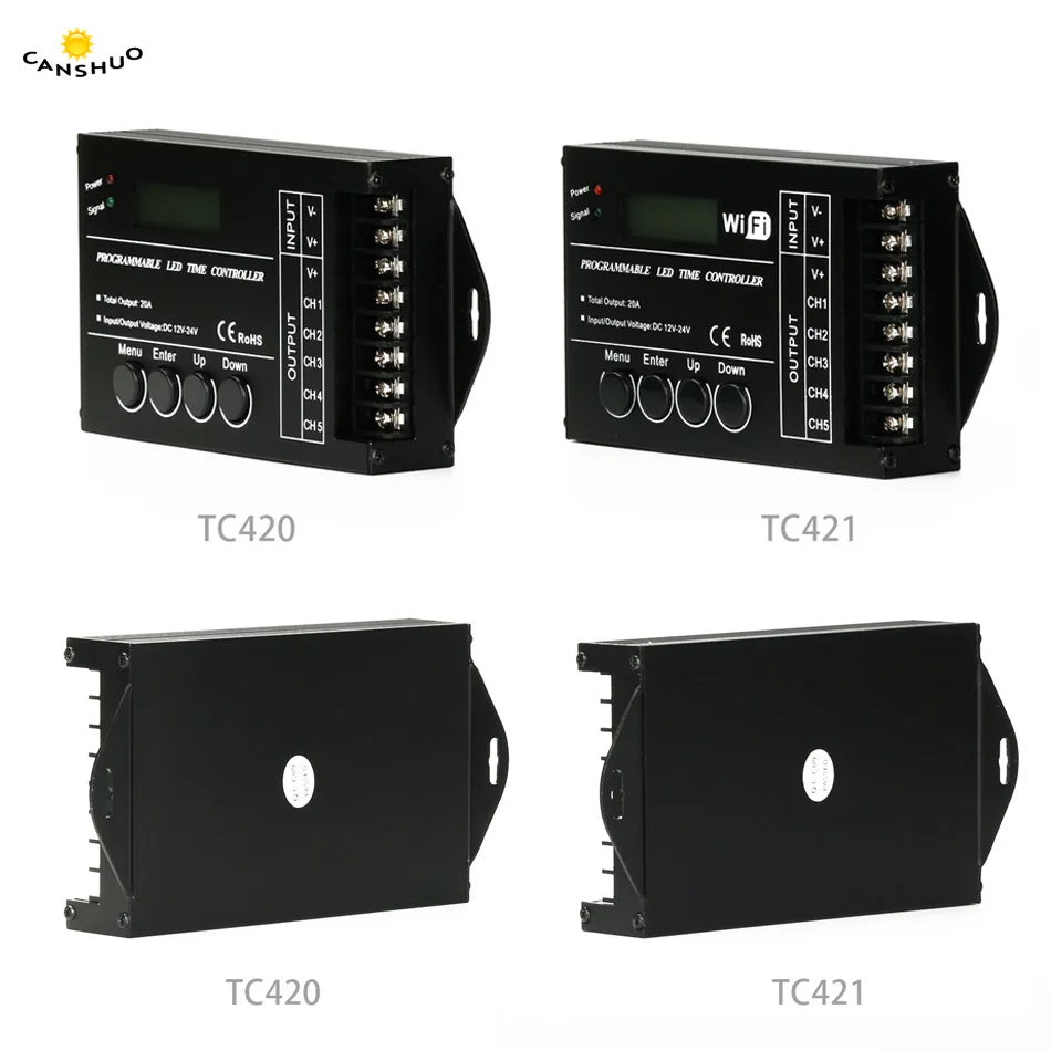 WIF Время программируемый RGB светодиодный контроллер TC421 TC420 DC12V/24 V 5 каналов общий выход 20A общий анод программируемый светодиодный