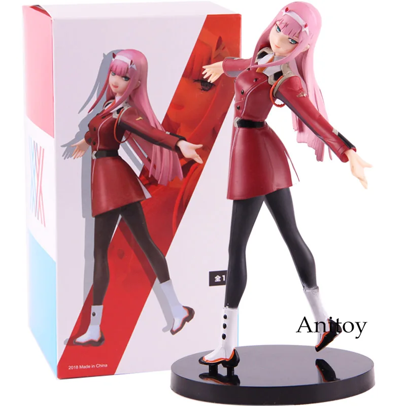 with box 02 Zero Two DARLING in the FRANXX ПВХ Аниме Фигурки Коллекционная модель игрушки - Цвет: with box