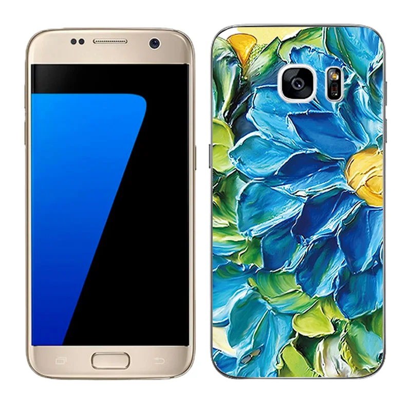 03 Прозрачный мягкий силиконовый чехол для телефона для Galaxy S7 чехлы для телефонов задняя матовая крышка для samsung G930 G9308 покрытым масляной краской Coque - Цвет: 03