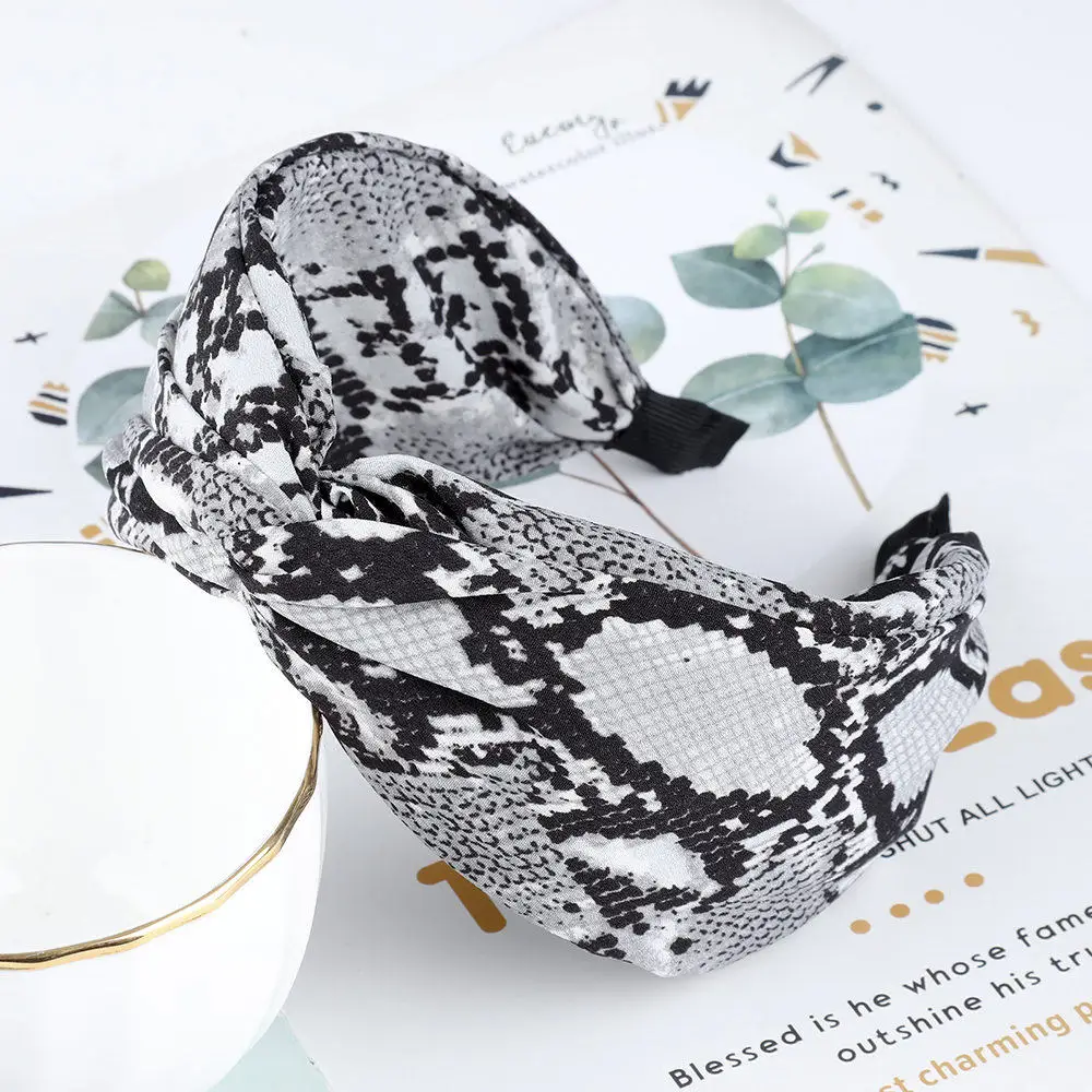 Женский обруч для волос AWAYTR Леопардовый в стиле ретро с текстурированным принтом