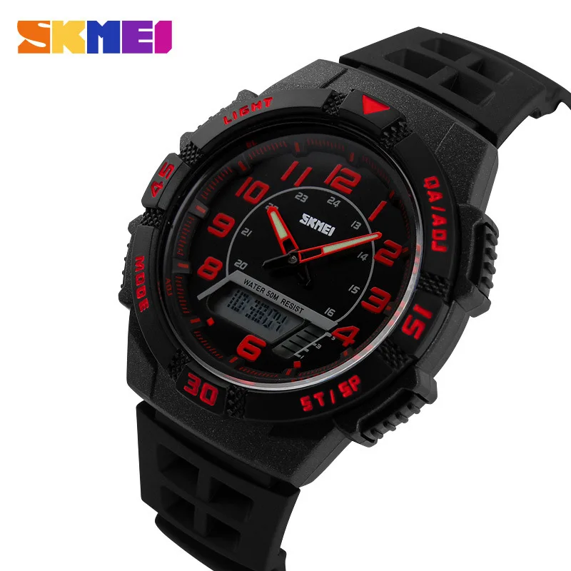 SKMEI мужские спортивные цифровые часы кварцевые аналоговые водонепроницаемые