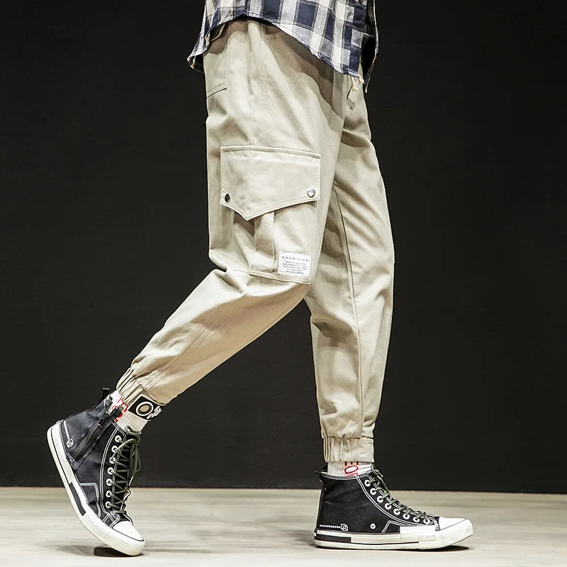 FALIZA Мужские брюки карго уличная Повседневное Jogger Модные прочные хип-хоп боковые