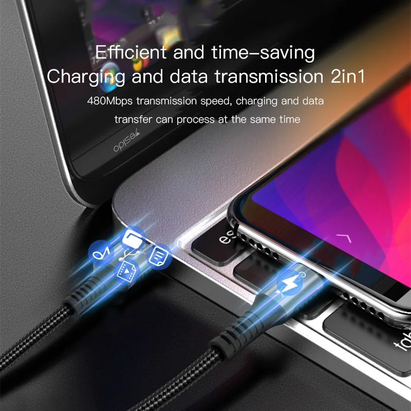 Yesido CA36 5A быстрое зарядное устройство Micro USB кабель для Xiaomi Redmi Huawei Samsung Быстрая