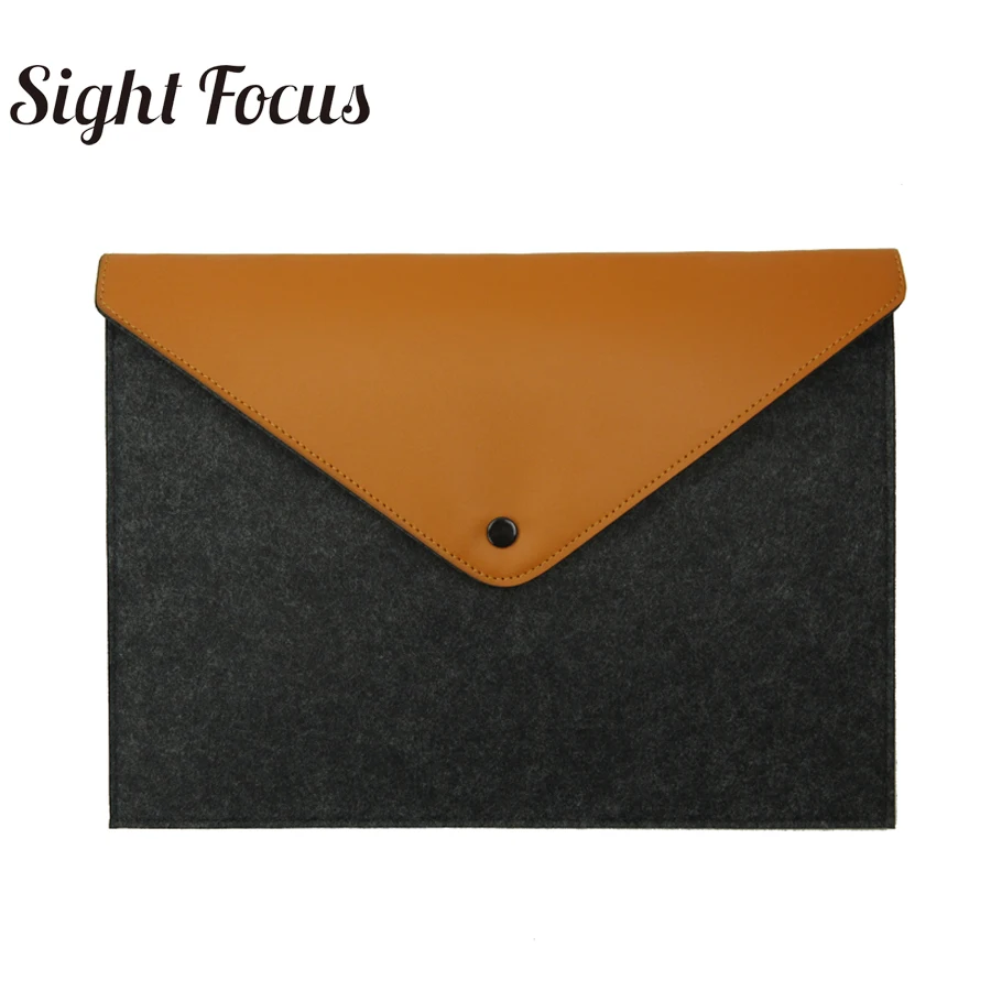 Сумка из фетра Sight Focus серый легкий удобный портфель для документов формата А4 MacBook