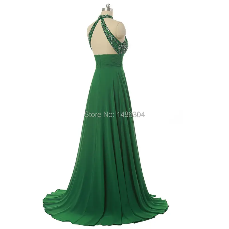 Платье с высоким вырезом и открытыми плечами Vestido de festa шифоновое ТРАПЕЦИЕВИДНОЕ