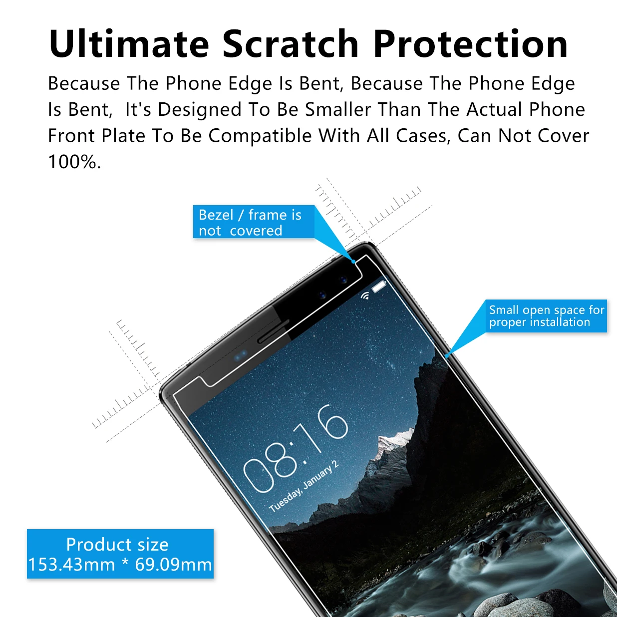 2 шт./лот 2.5D 0 26 мм 9H Премиум Закаленное стекло Для Doogee BL12000 & Pro защитная