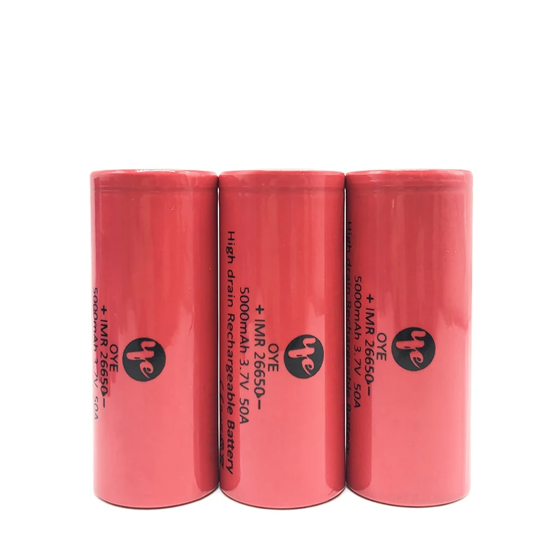 26650 5000 mah литиевая батарея 3 7 V высокой емкости mAh 26650-50A литий-ионная аккумуляторная