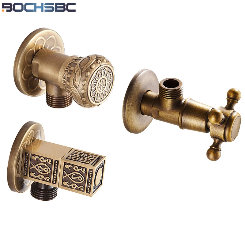 3 шт./лот европейский стиль античная латунь для ванной комнаты Угловой запорный