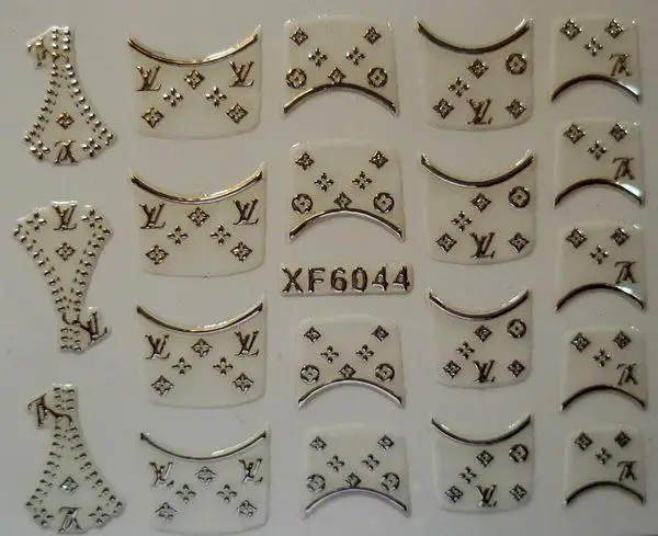XF 3D золотые наклейки для ногтей покрытием ногтей наклейки ногтей не выцветает на 72 XF6021
