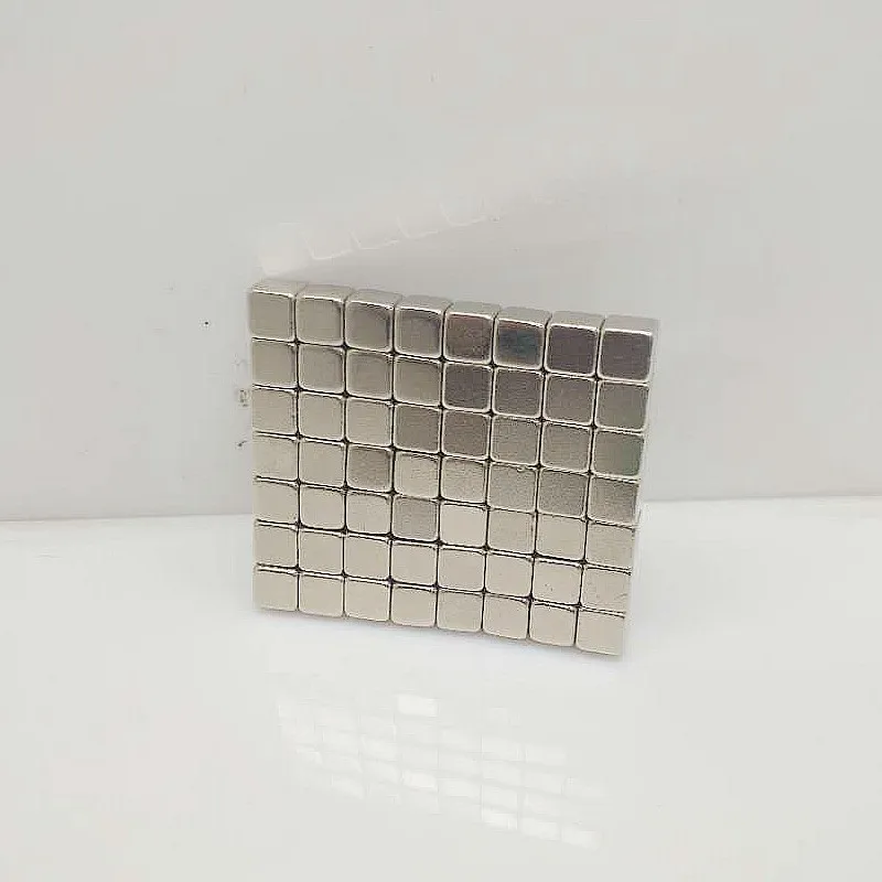 4mm nickel 56pcs 56 шт. Неодимовый магнитный Куб 5 мм 4 мм 3 мм N35 Постоянный ndfeb супер сильный, мощный Магнитный Магнит квадратный нео куб для промышленности - Цвет: 4mm nickel 56pcs