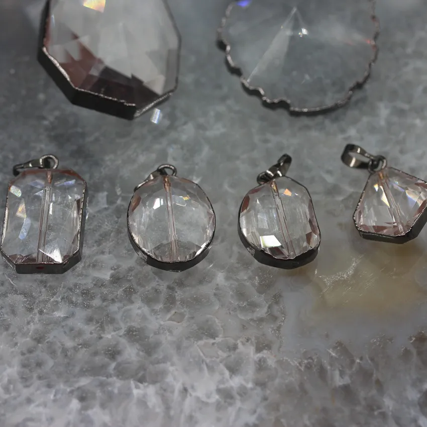 5 шт./лот 6 форм на выбор окантовка из металла стеклянный ободок серьги-подвески