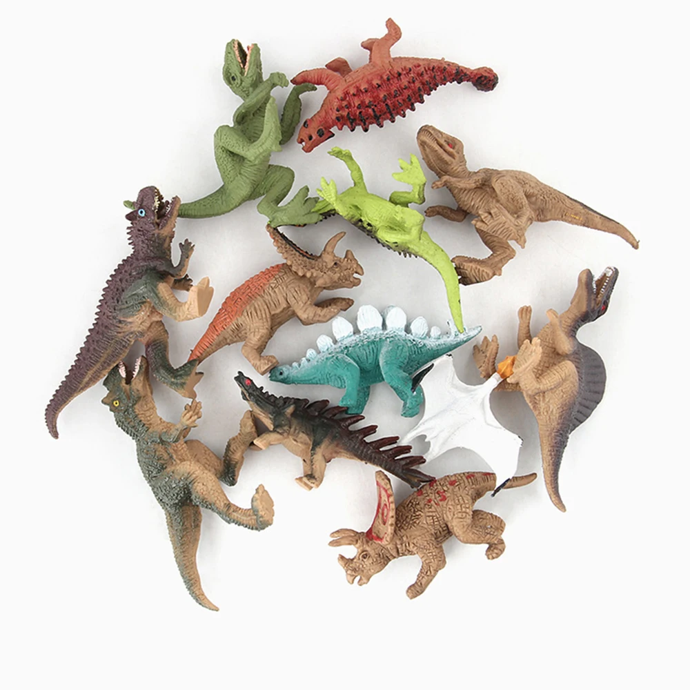 

12pcs/lot Dinosaur Figures Children Kids Toys Dragon Model Animals Action&Toy Figures Tyrannosaurus Toys Gift Collection Lover