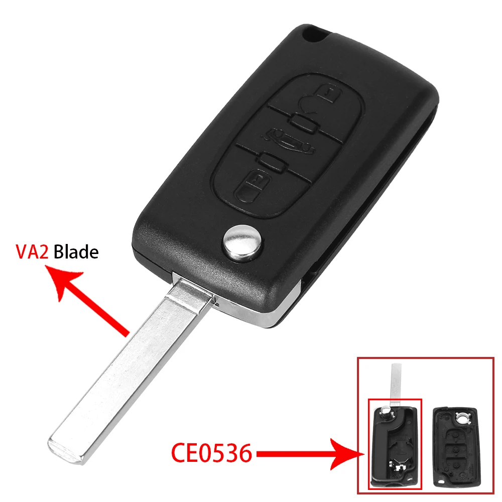 Dandkey cut/uncut blade 3 Buttons Key Case Shell Cover For Peugeot 407 207 301 307 308 508 607 | Автомобили и мотоциклы