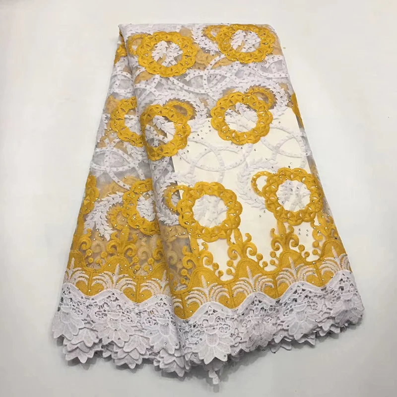 Новое высококачественное нигерийское швейцарское Марлевое Кружевное