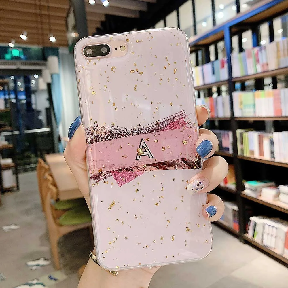 Роскошный блестящий Мраморный чехол с золотой фольгой для IPhone X XS Max XR мягкий из