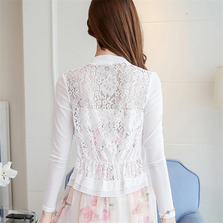 MLXSLKY летняя новая короткая одежда для защиты от солнца шифоновое тонкое пальто с