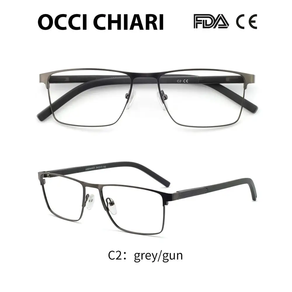 OCCI CHIARI, мужские очки, оправа, оптические оправы для очков, прозрачные линзы, мужские очки, Oculos De Grau, подарок на день отца, W-CRIFO - Цвет оправы: C2-grey
