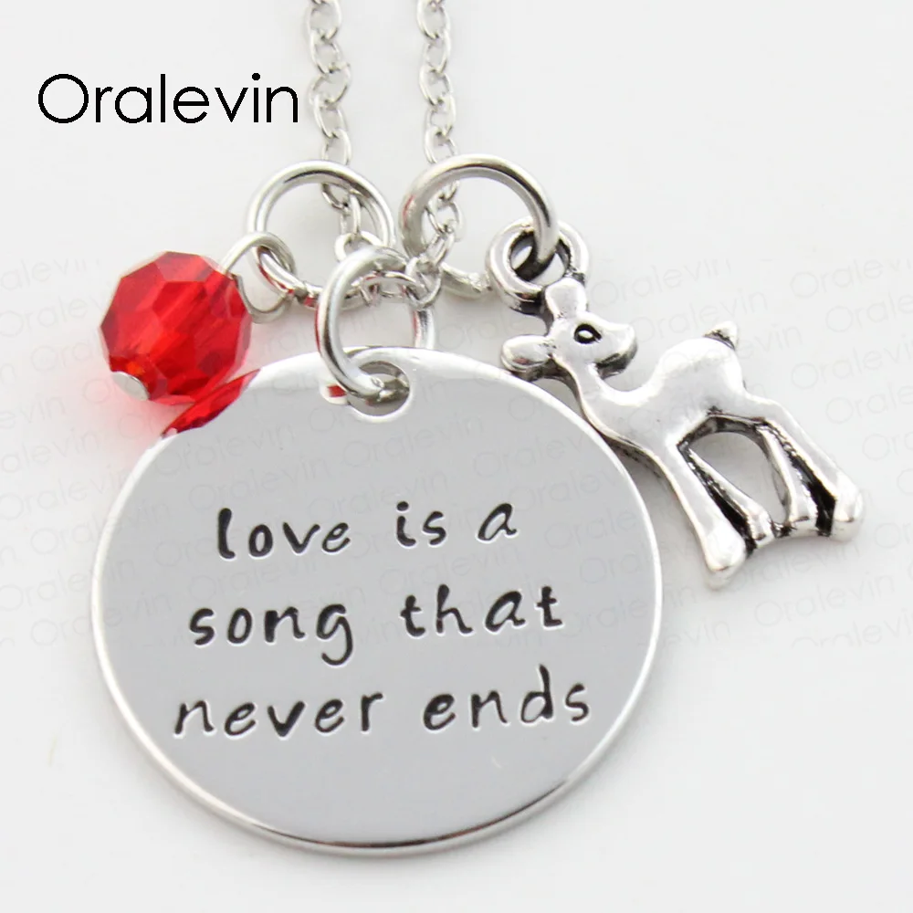 LOVE IS A SONG THAT NEVER END Charms Necklace Lover Gift Jewelry 10 шт./лот # LN266|love is|charm necklacejewelry jewelry |