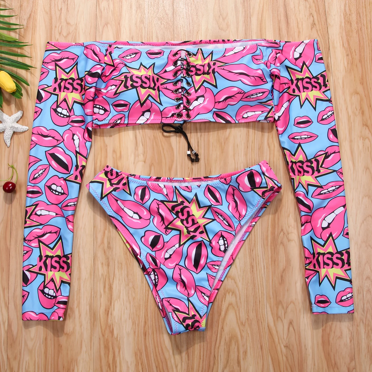 2018 разноцветные женские купальники с длинным рукавом бандажные сексуальные