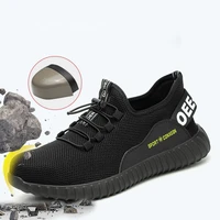 mens hunting shoe breathable protection shoe anti piercing anti smash site safety sneakers rubber soft bottom hiking shoes