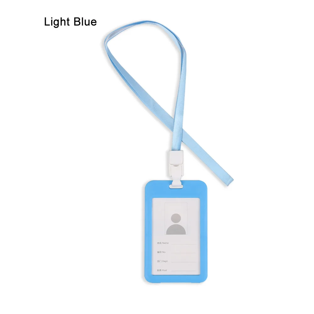 Light Blue 1 шт. чехол для визитных карточек с чехлом, Дешевые держатели для ID кредитных карт, банковский чехол для автобусной карты для студенток, Значки для мужчин и женщин - Цвет: Light Blue