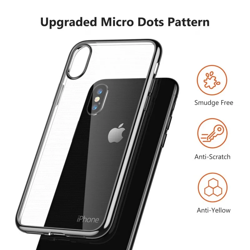 Роскошные мягкие чехлы из ТПУ для iPhone 7X8 6 6S Plus блестящий чехол с покрытием XS Max XR