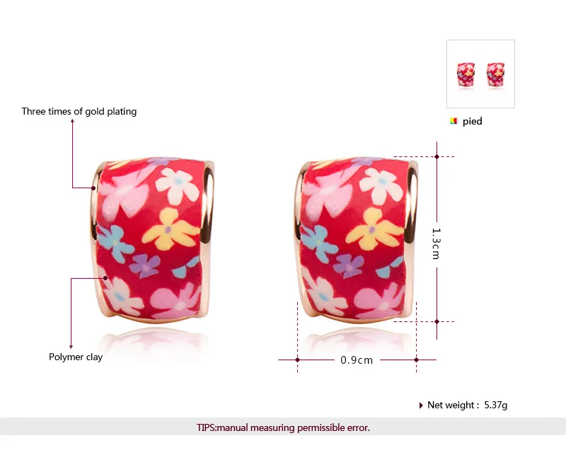2016 Newest Gift Beauty Rubber Light Blue Mitsubishi Factory Price Stud Earrings Gifts Brincos Rose Gold Plated Fashion Jewelry | Украшения