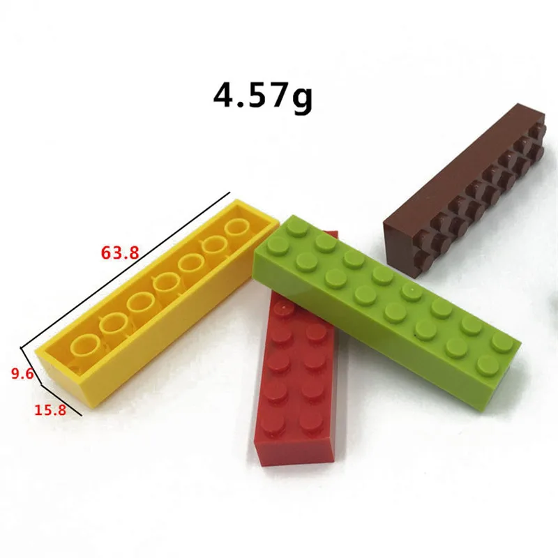 20 шт./лот MOC толстый Кирпич 2x8 Плиты строительные блоки части кирпича аксессуары diy