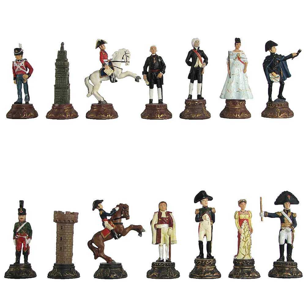

International Chess Resin Figure Cartoon Chess Set Chess Set Child Game Battle of Waterloo Napoleon Bonaparte Resin Doll Chess