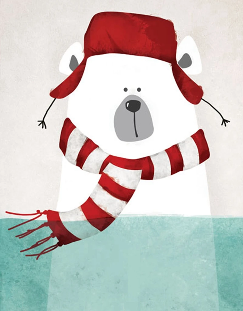 Современная Картина на холсте искусство скандинавские кавайные животные