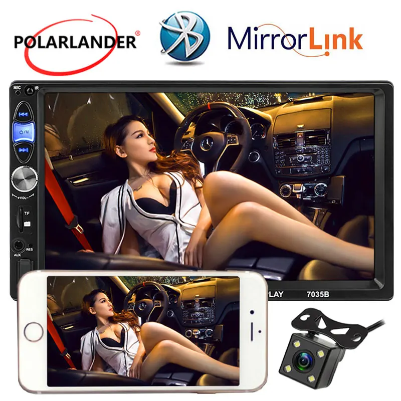 Автомагнитола 2 Din 7 дюймов стерео зеркальная ссылка новинка 2018 MP5 MP4 Bluetooth AUX USB TF