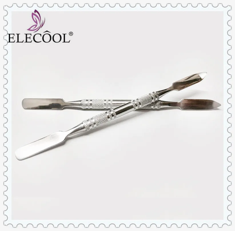 ELECOOL, 1 шт., нержавеющая сталь, макияж, лак для ногтей, Тональная основа, тени для век, палитра для смешивания теней для век, палитра+ шпатель, стержень, инструмент