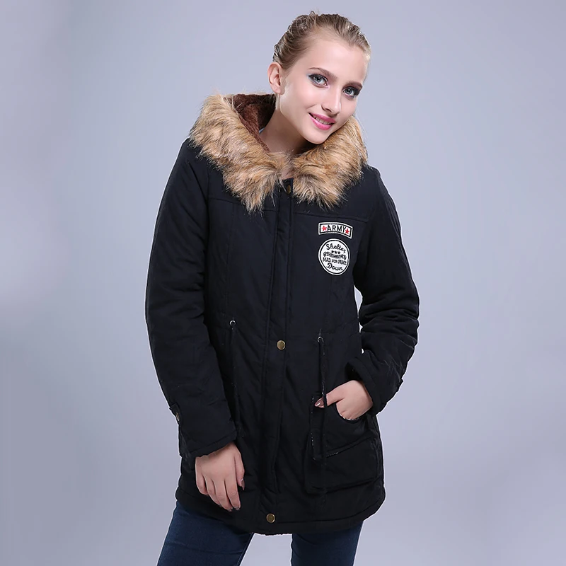 Новые 2016 Женщины Зима Куртка Толстые Теплые Пиджаки С Капюшоном Парка Пальто