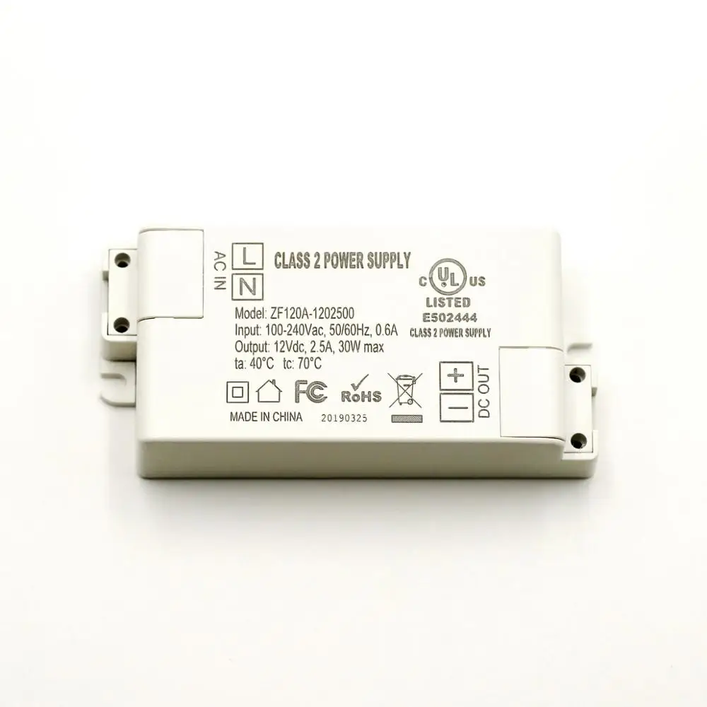 400 шт./лот UL CE RoHS DC 12V 2.5A светодиодный драйвер 30 Вт с постоянным напряжением |